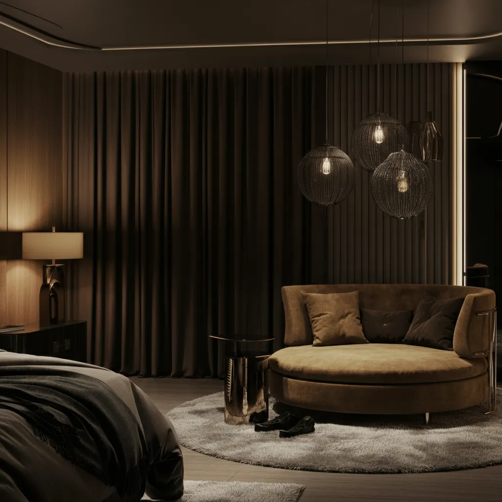 Circular Sofa in Bedroom