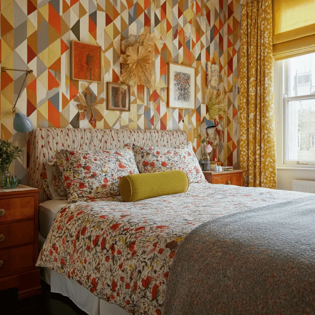 Clashing Patterns Bedroom