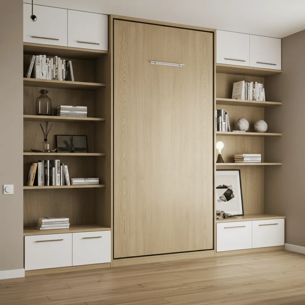 10 Murphy Bed Designs to Maximize Space and Style 2 Classic Wall-Mounted Murphy Bed