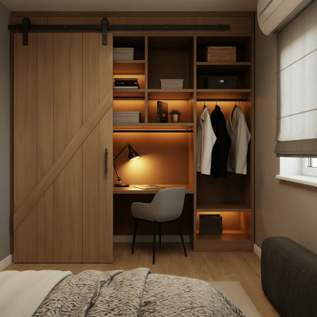 15 Home Office in Bedroom ideas That Feel Spacious & Chic 2 Closet Office Nook