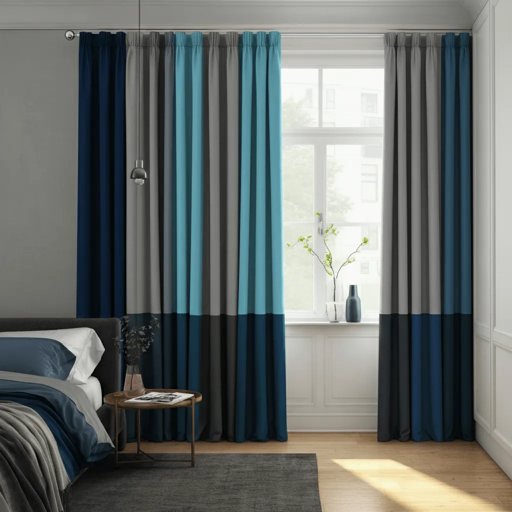 Color-Blocked Curtains