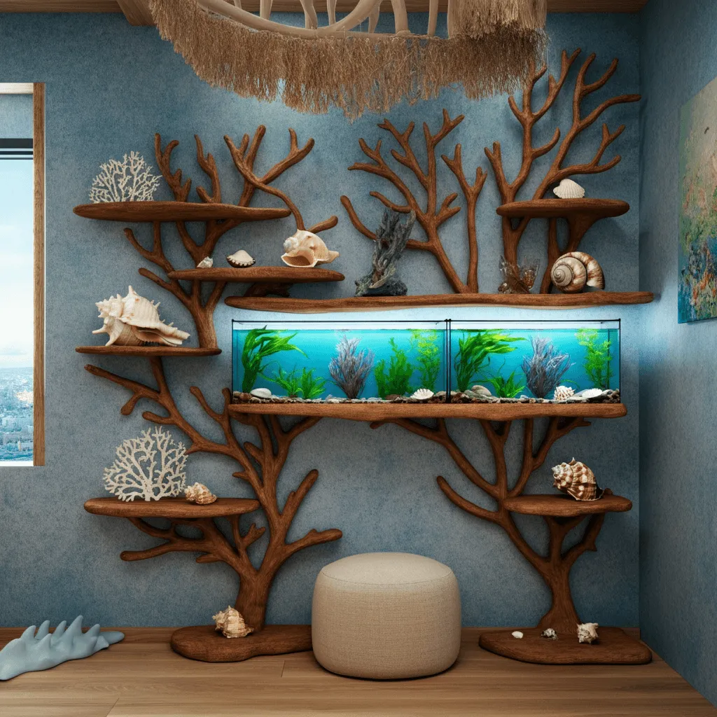 Coral Reef-Inspired Shelving Wide View