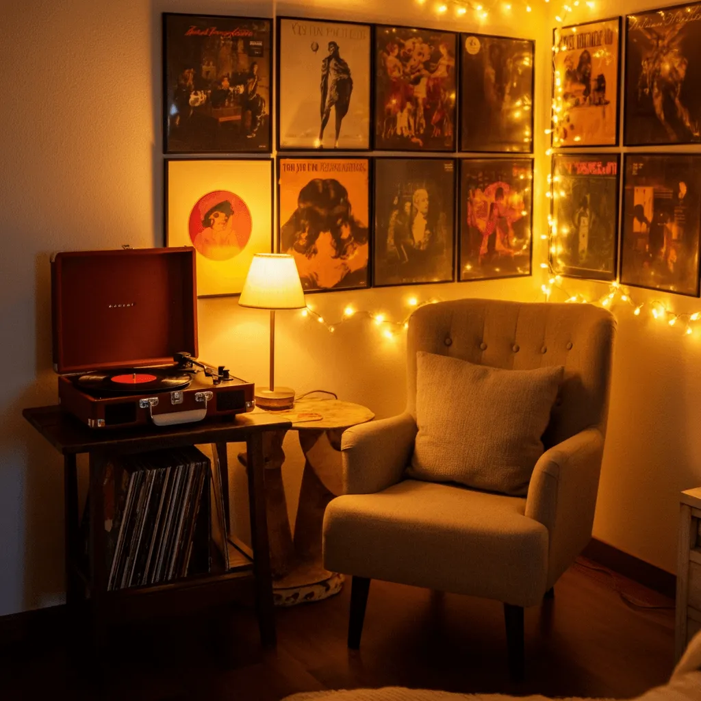 Corner Display with Vinyl