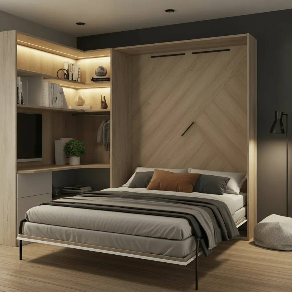 10 Murphy Bed Designs to Maximize Space and Style 10 Corner Murphy Bed