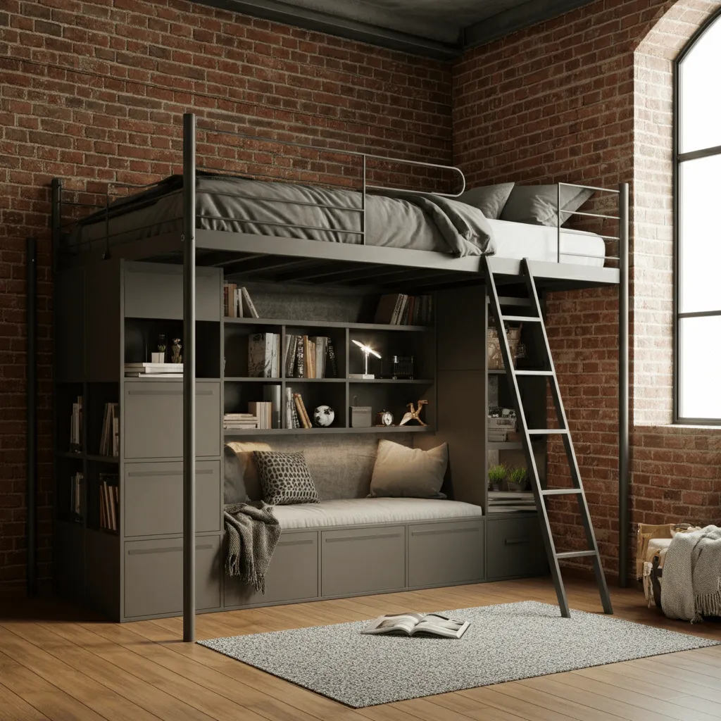 Cozy Loft-Style Bedroom