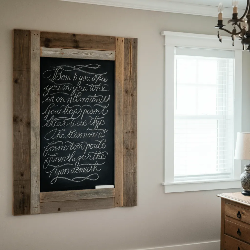 Charming Farmhouse Bedroom Wall Decor Ideas to Try Now 11 DIY Chalkboard Wall Panel
