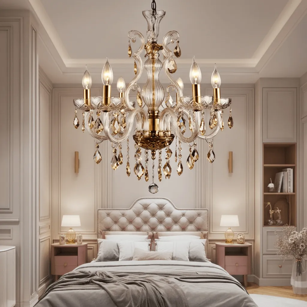 Delicate Chandelier Bedroom