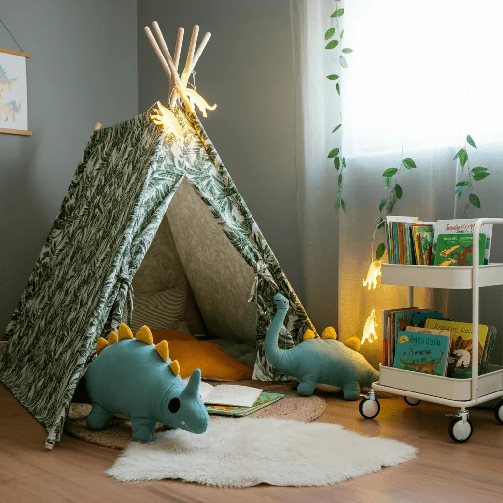 Dinosaur-Themed Reading Nook