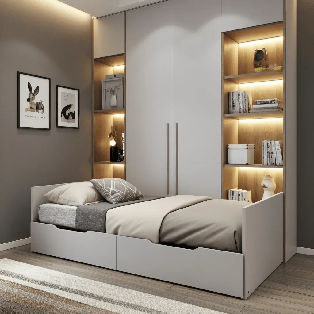 10 Trundle Bed Ideas to Maximize Space and Style 5 Drawer-Style Trundle Bed