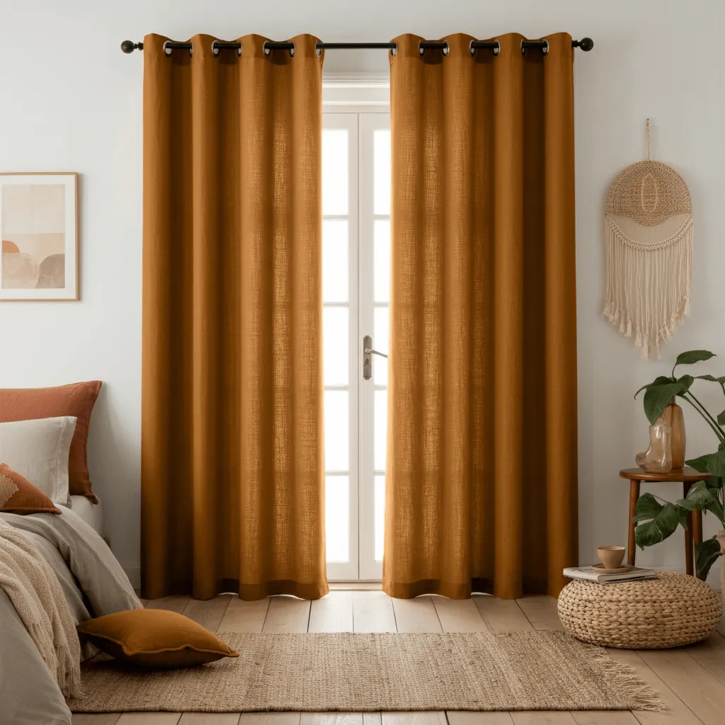 Earthy-Toned Curtains