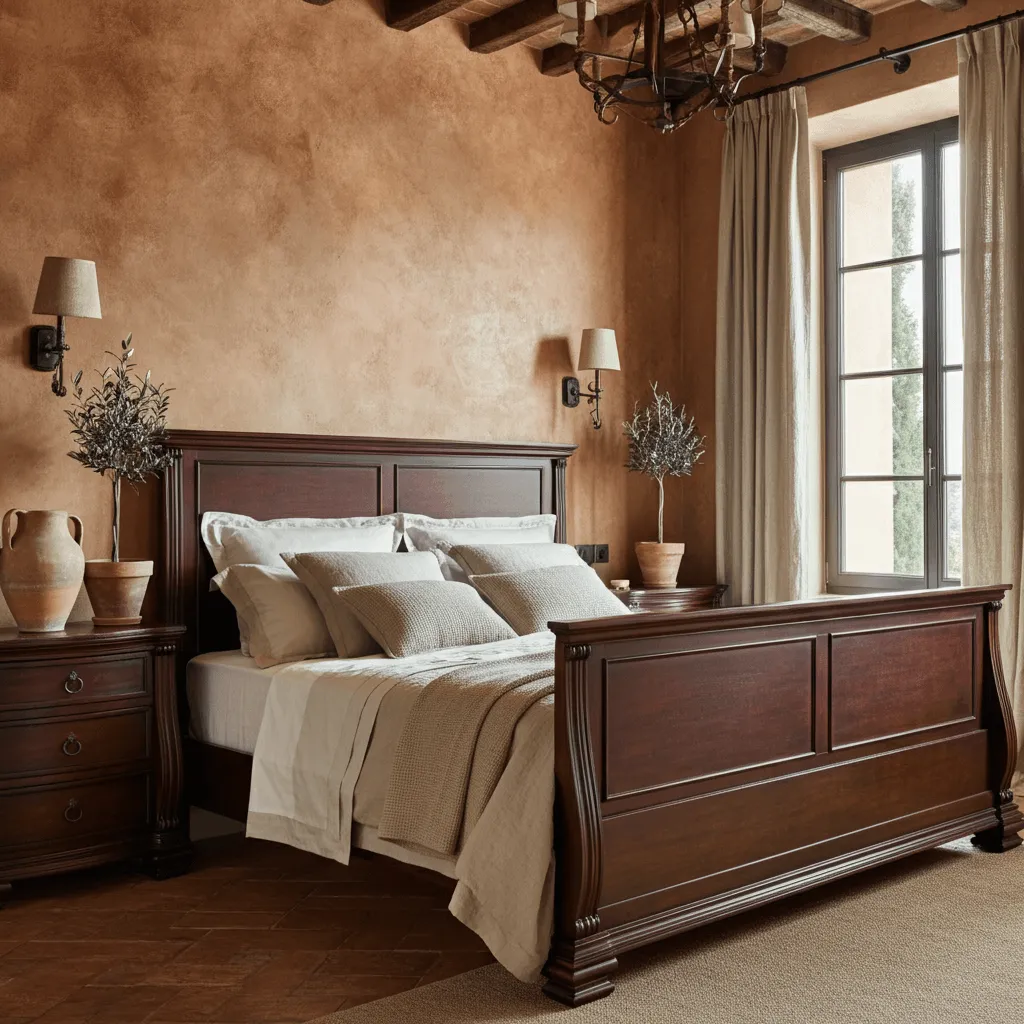 Earthy Tuscan Bedroom