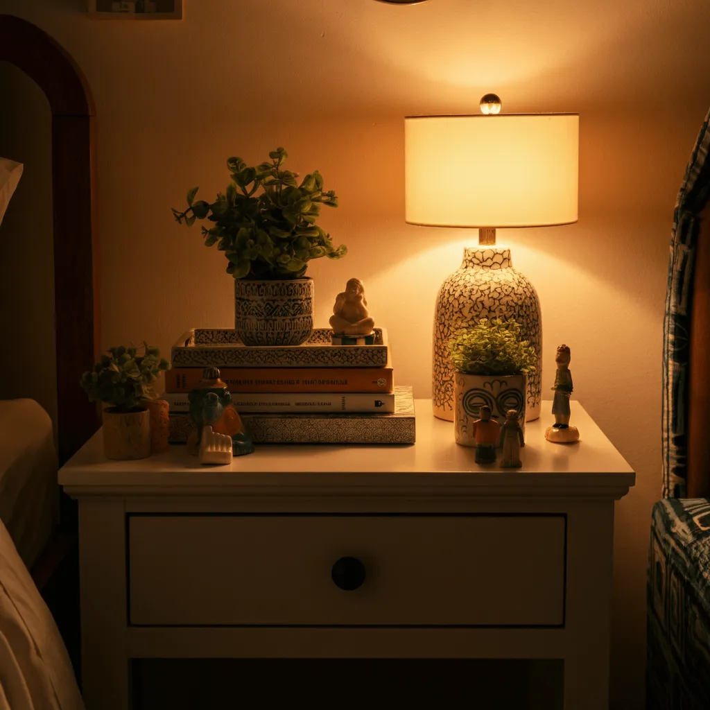 Eclectic Bedside Table