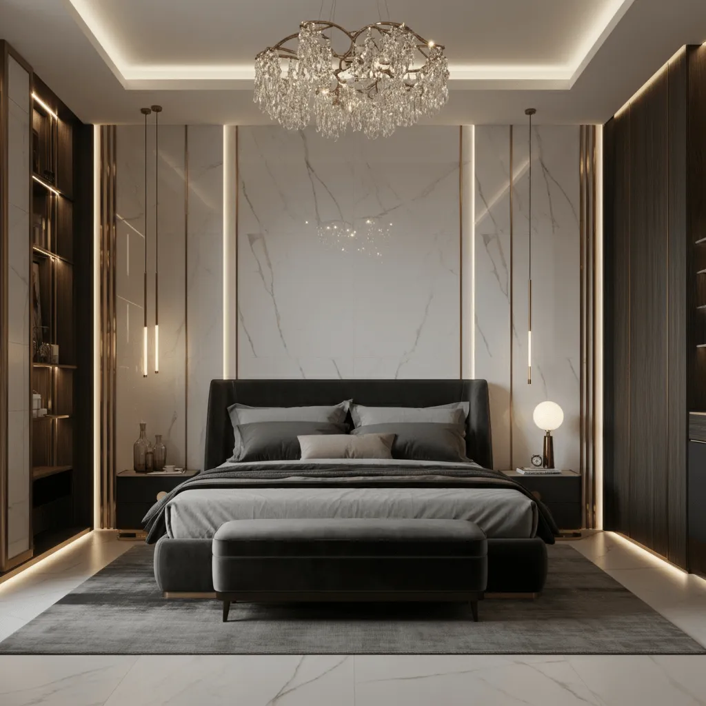 10 Game-Changing Bedroom Tiles Floor Ideas for a Modern Look 3 Elegant Marble Tiles Bedroom