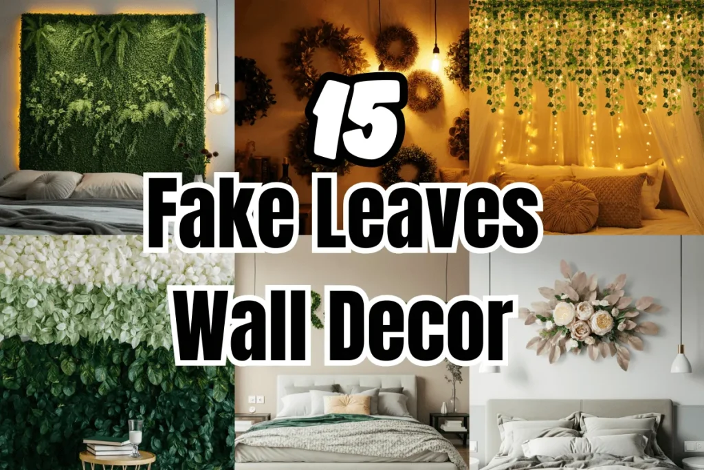 Stunning Fake Leaves Wall Decor Ideas for a Cozy Bedroom Makeover 14 Fake Leaves Wall Decor
