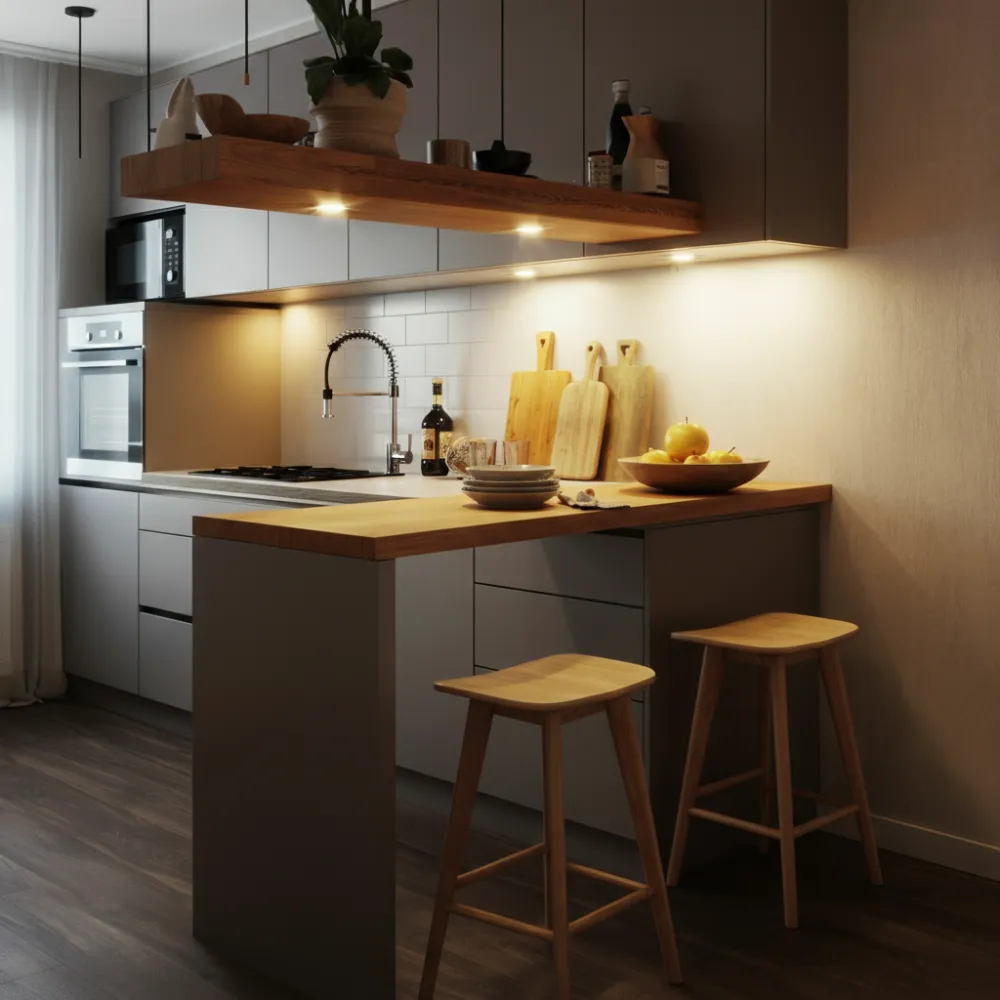 Floating Breakfast Bar Kitchen