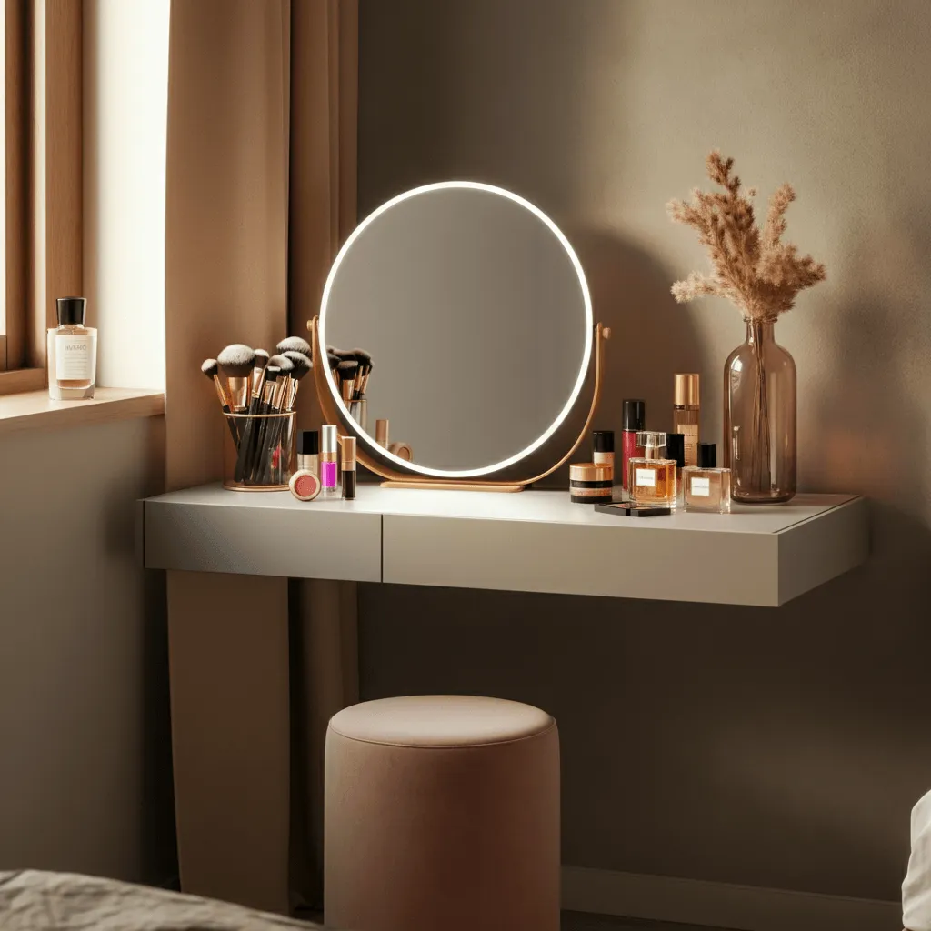 Floating Makeup Vanity