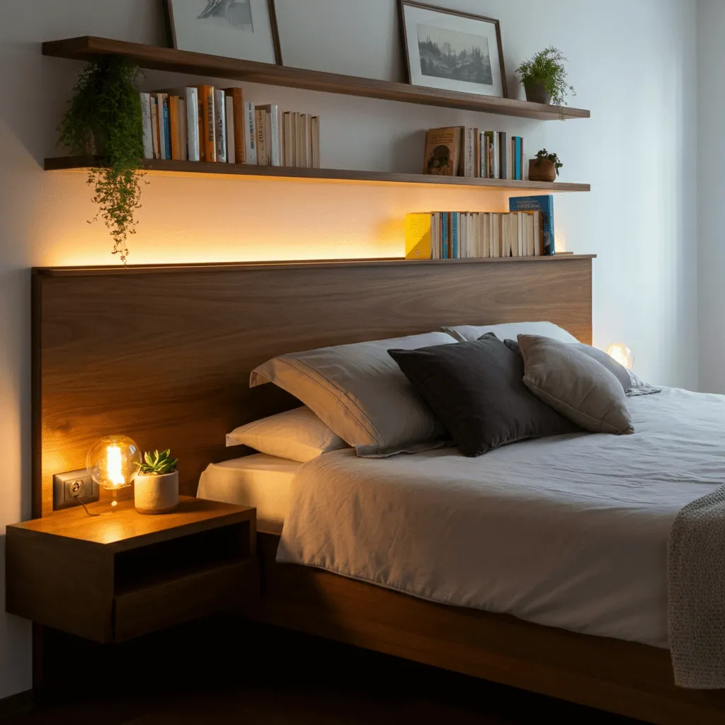 Floating Shelf Headboard