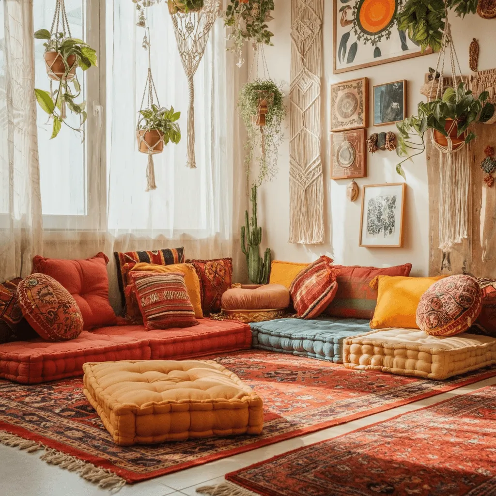 Floor Cushion Lounge Boho Bedroom