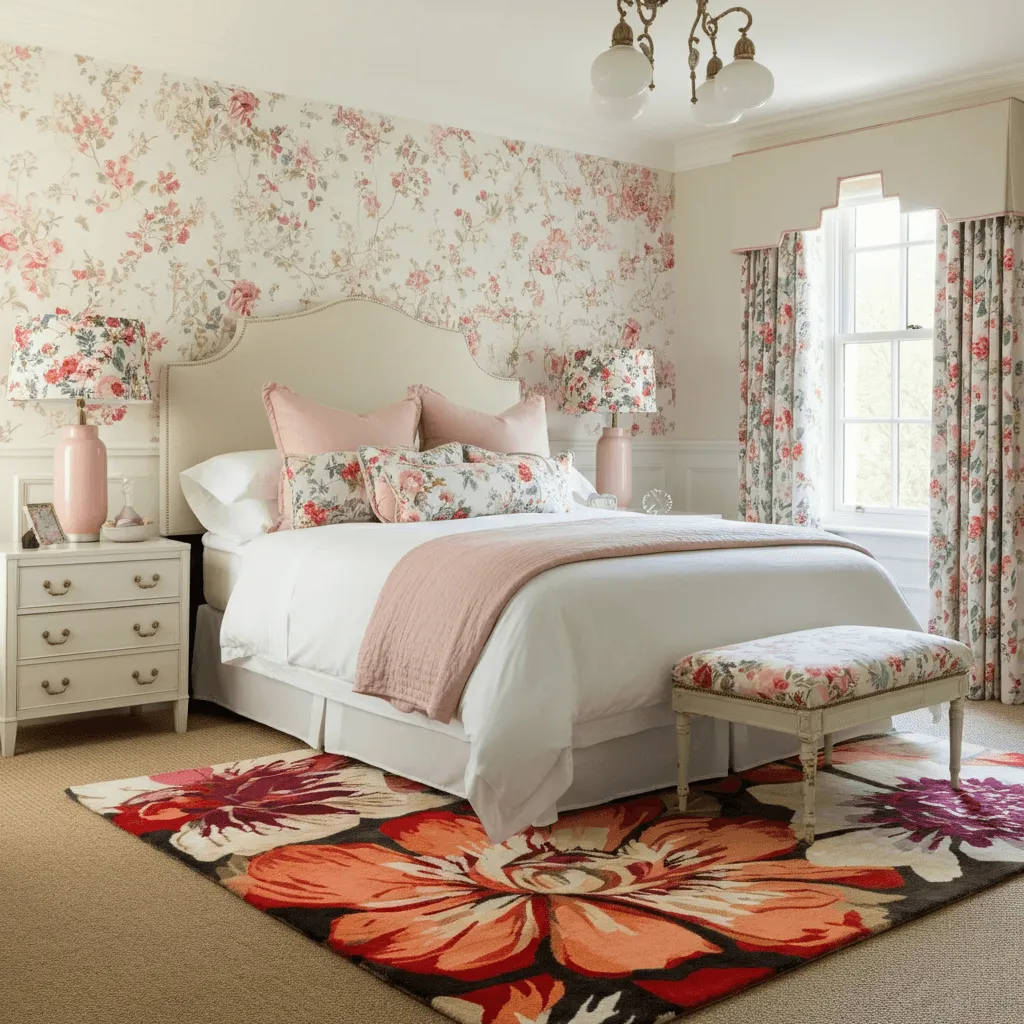 Floral Pattern Bedroom