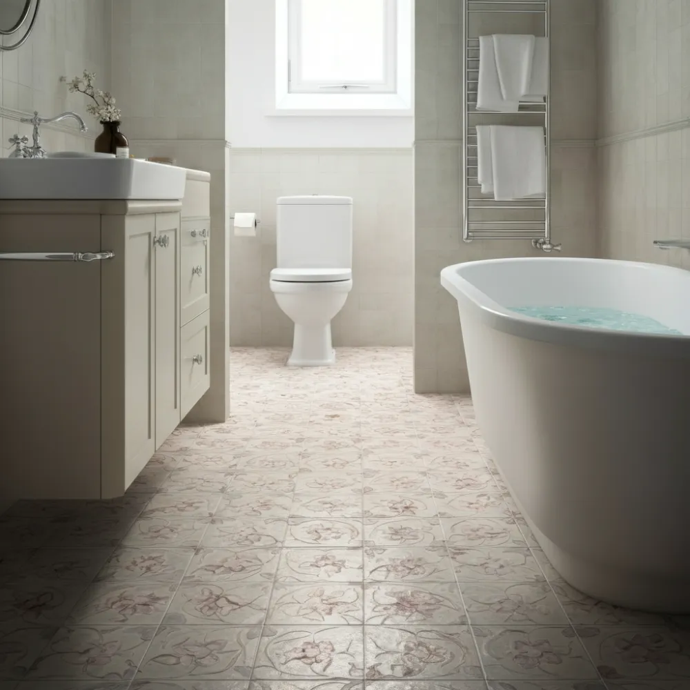Floral Patterned Floor Tiles