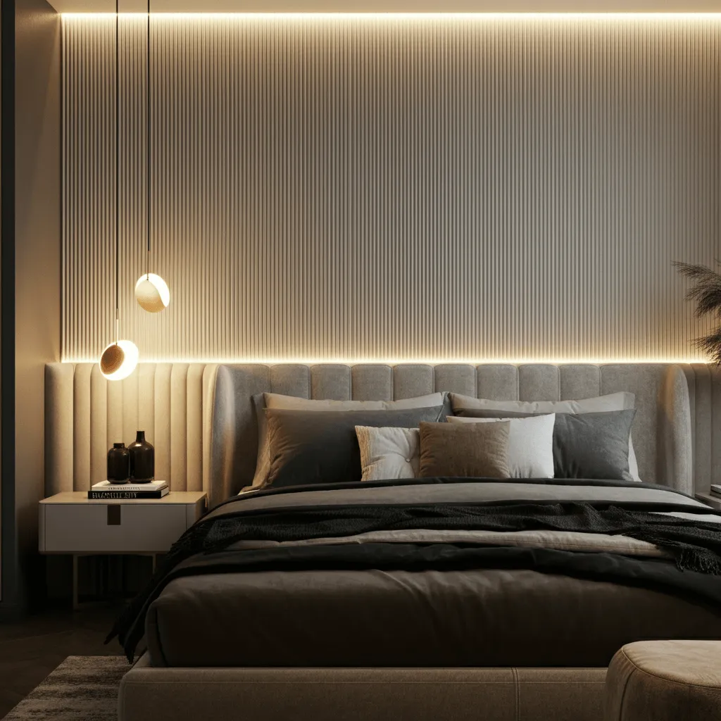 Fluted MDF Panels Bedroom