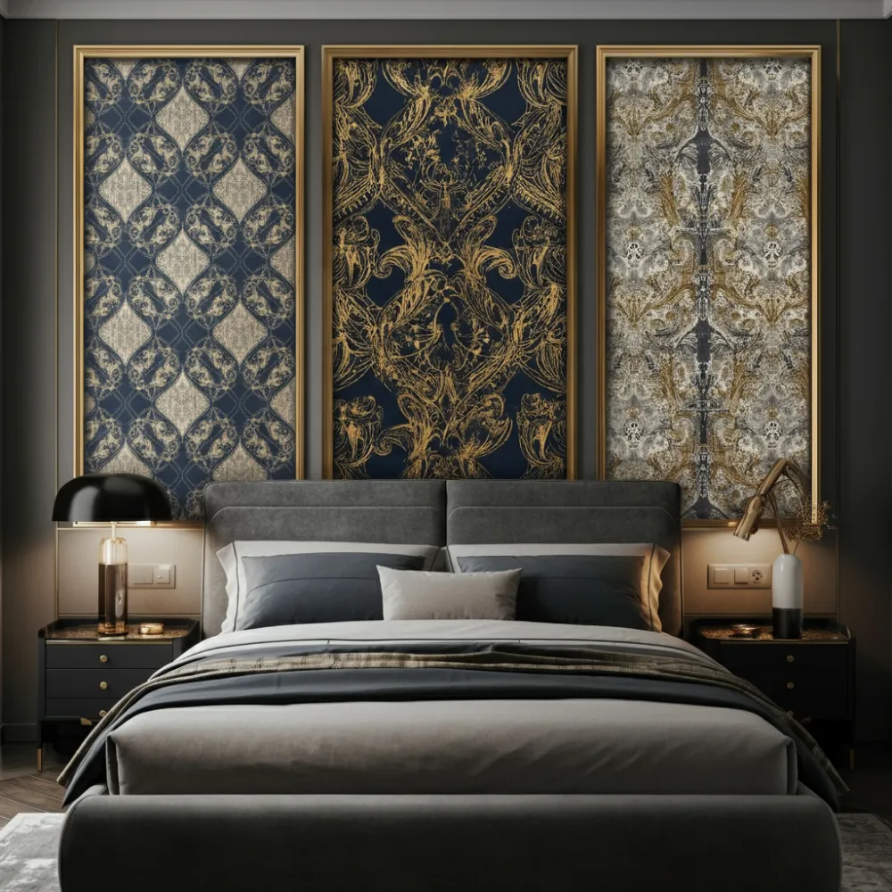 Framed Fabric or Wallpaper Panels