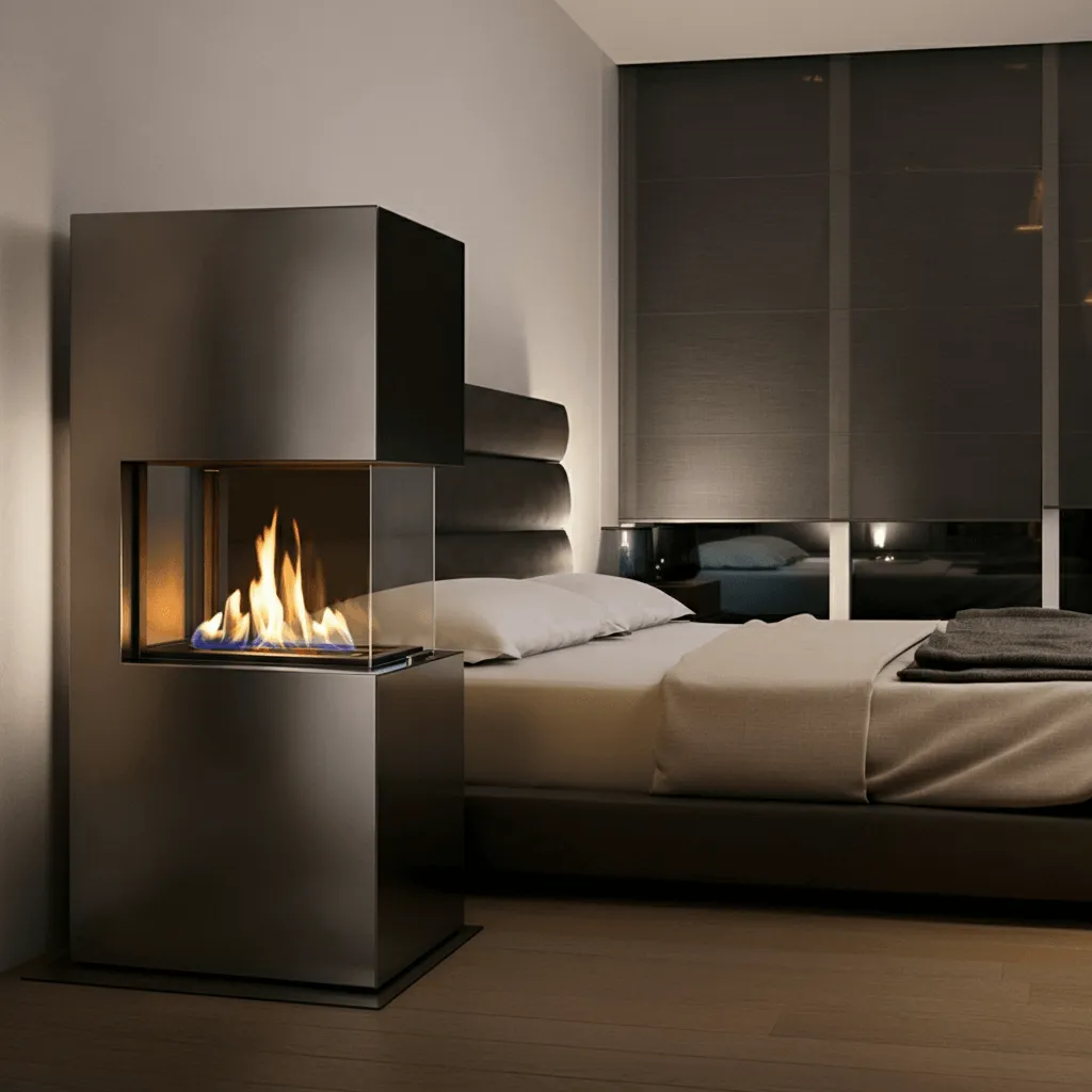10 Bedroom Fireplace Ideas That Add Instant Luxury to Any Room 8 Freestanding Ethanol Fireplace