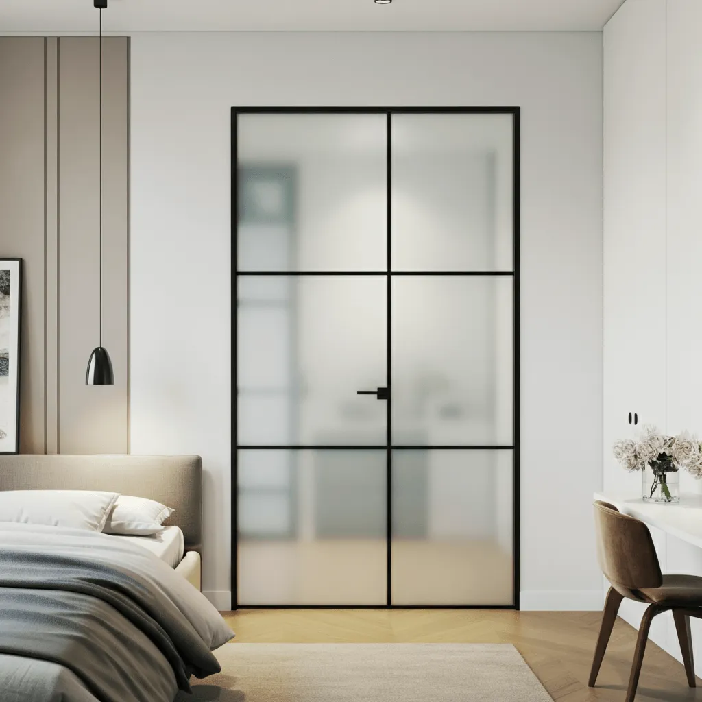 These Bedroom Door Designs Are So Stylish, They Steal the Spotlight 4 Frosted Glass Door