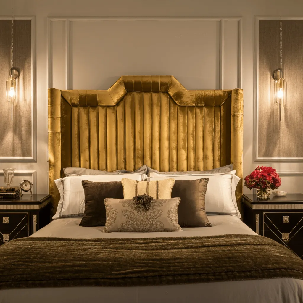 Gold Statement Headboard