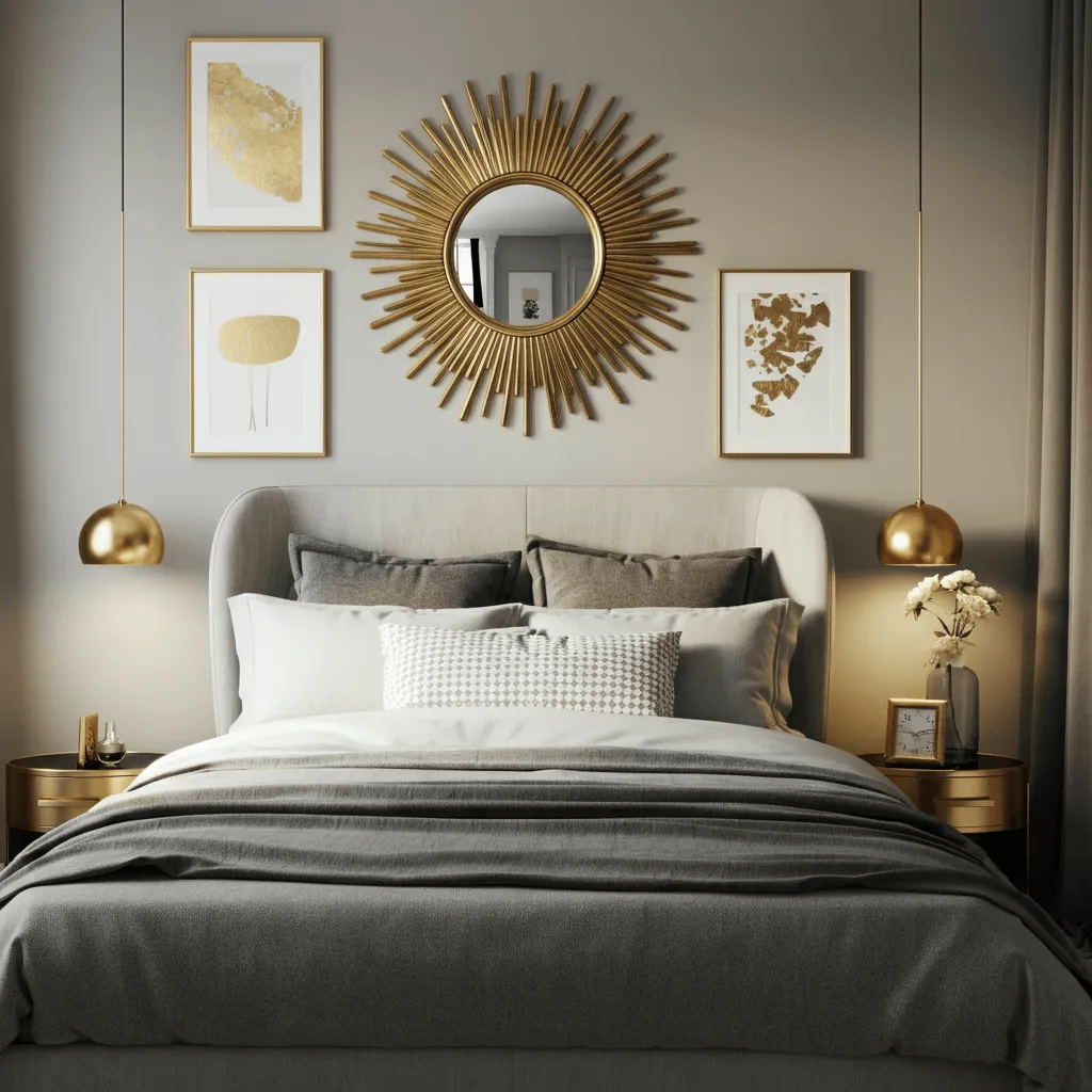 Gold Wall Art and Mirrors