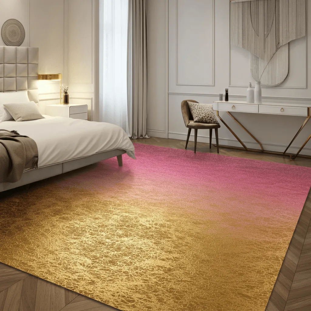 Gold and Pink Area Rugs