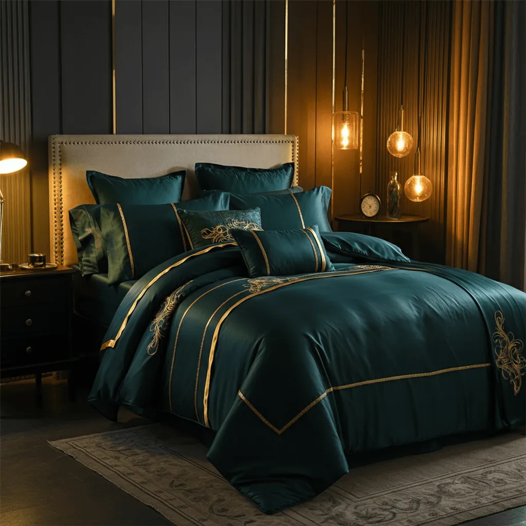Golden Bedding Accents