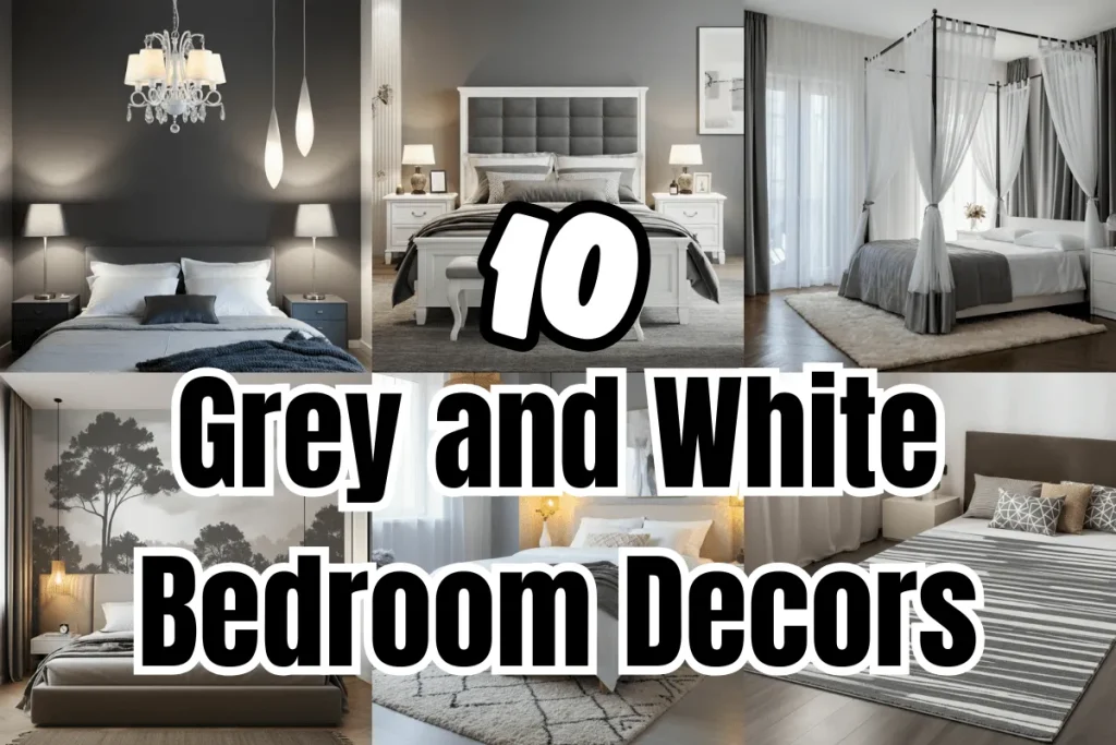 Grey and White Bedroom Decors