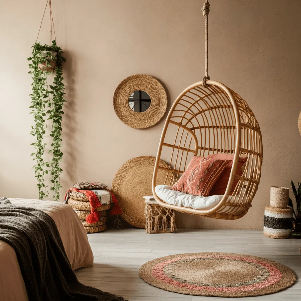 Half-Dome Chair Boho Bedroom