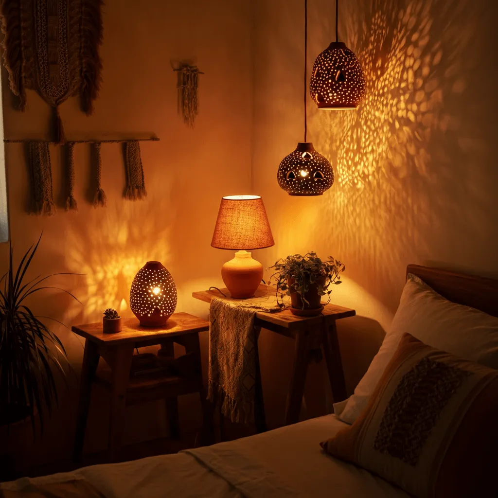 Handcrafted Clay Lamps