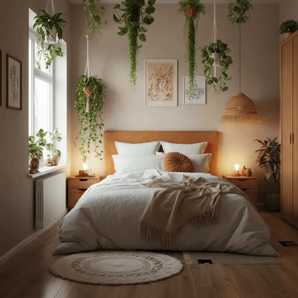 15 Stunning Bedroom Ceiling Ideas to Transform Your Space 12 Hanging Plants