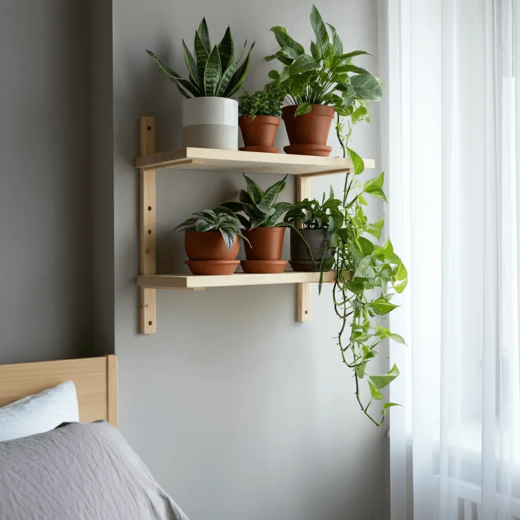 Indoor Plants Floating Shelf