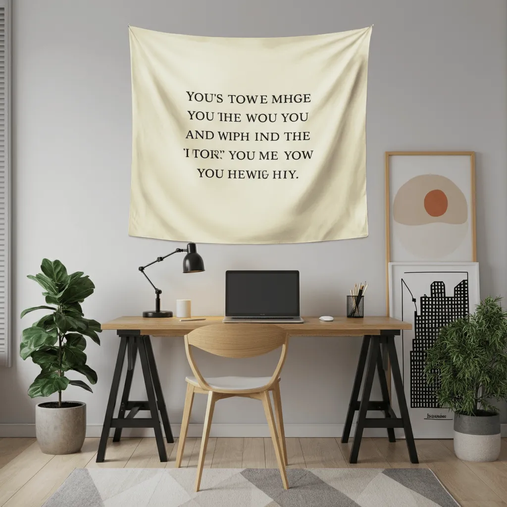 Inspirational Quote Tapestry