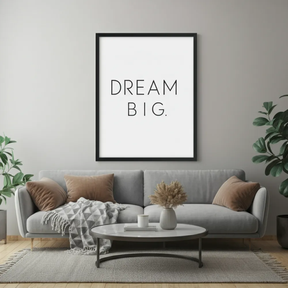 33 Living Room Wall Decor Ideas That Will Blow Your Guests Away! 9 Large-Scale Typography Art