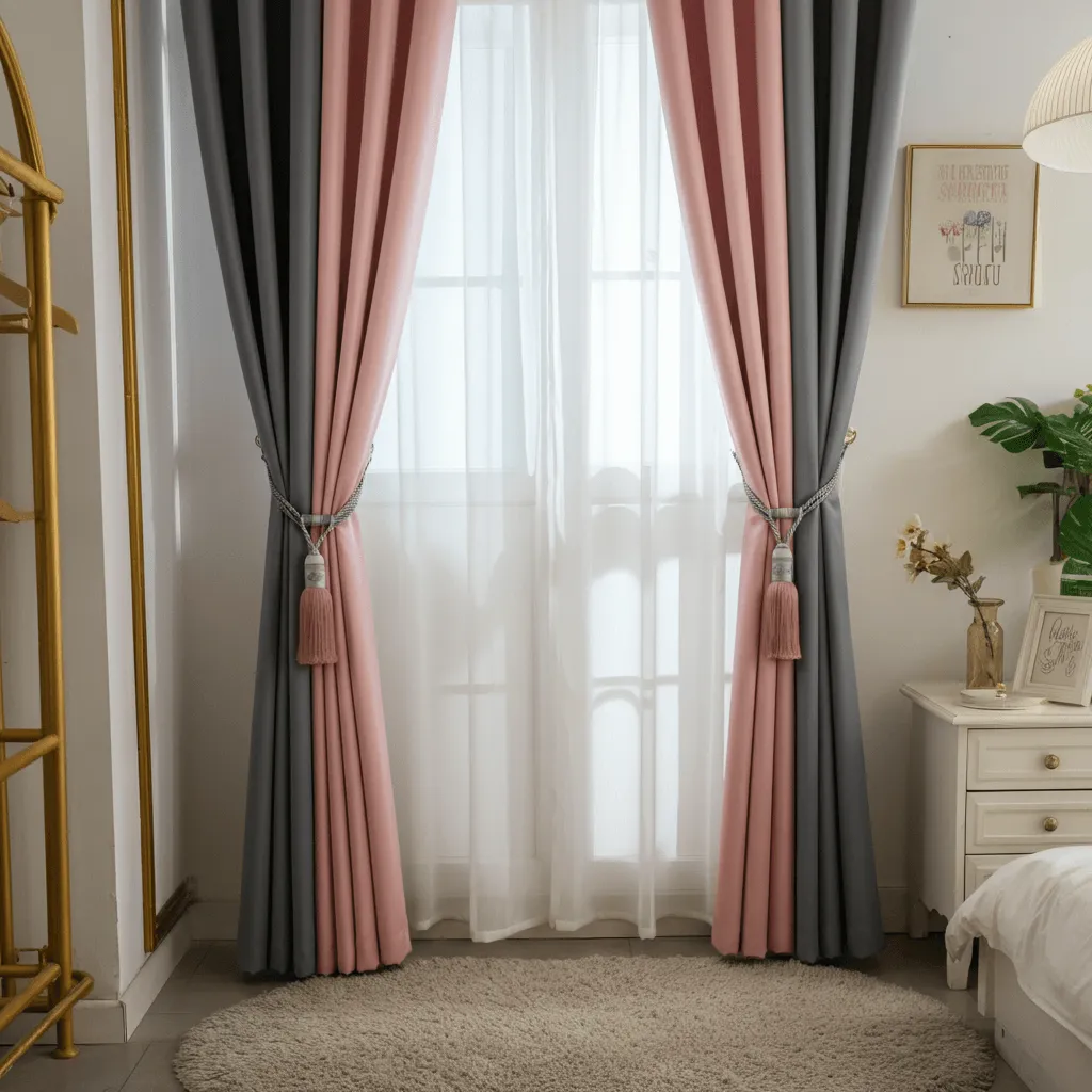 Layered Curtains Bedroom