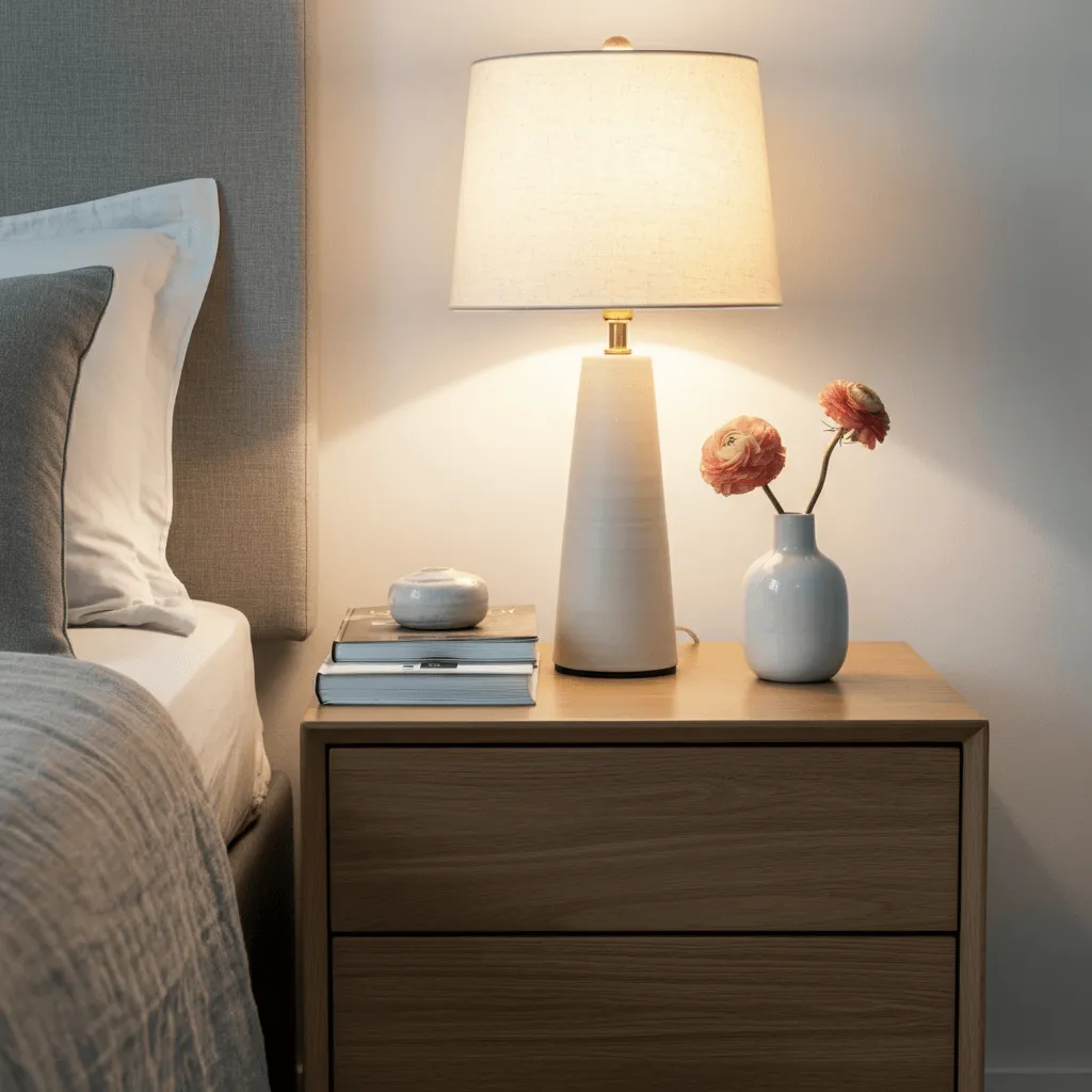 15 Creative Bedroom Bedside Tables Styling Ideas for a Perfect Look 2 Layered Heights