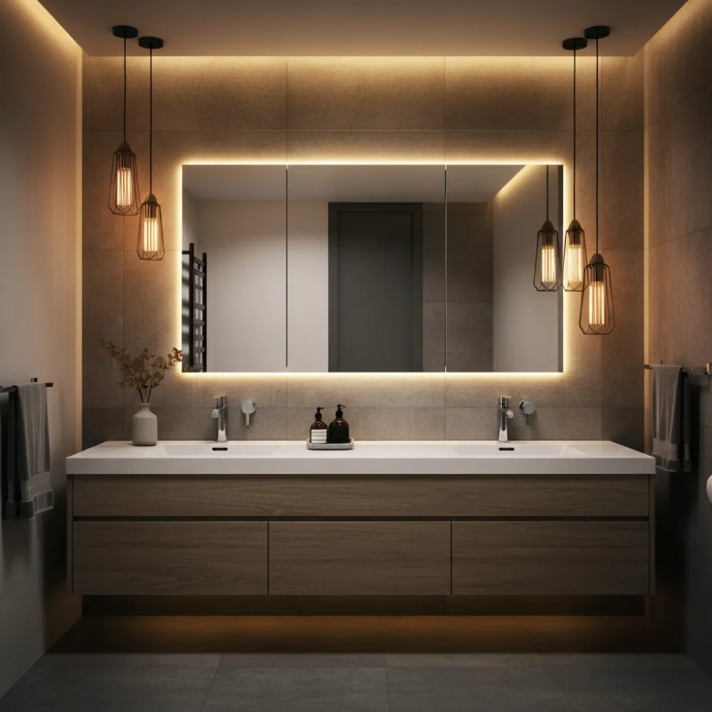 Layered Lighting Bathroom