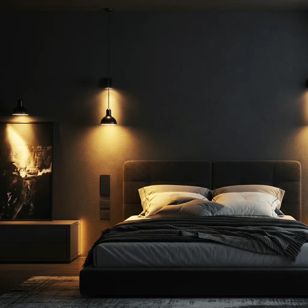 Layered Lighting Bedroom