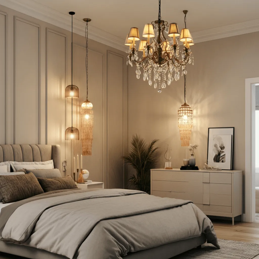 Layered Lighting Bedroom