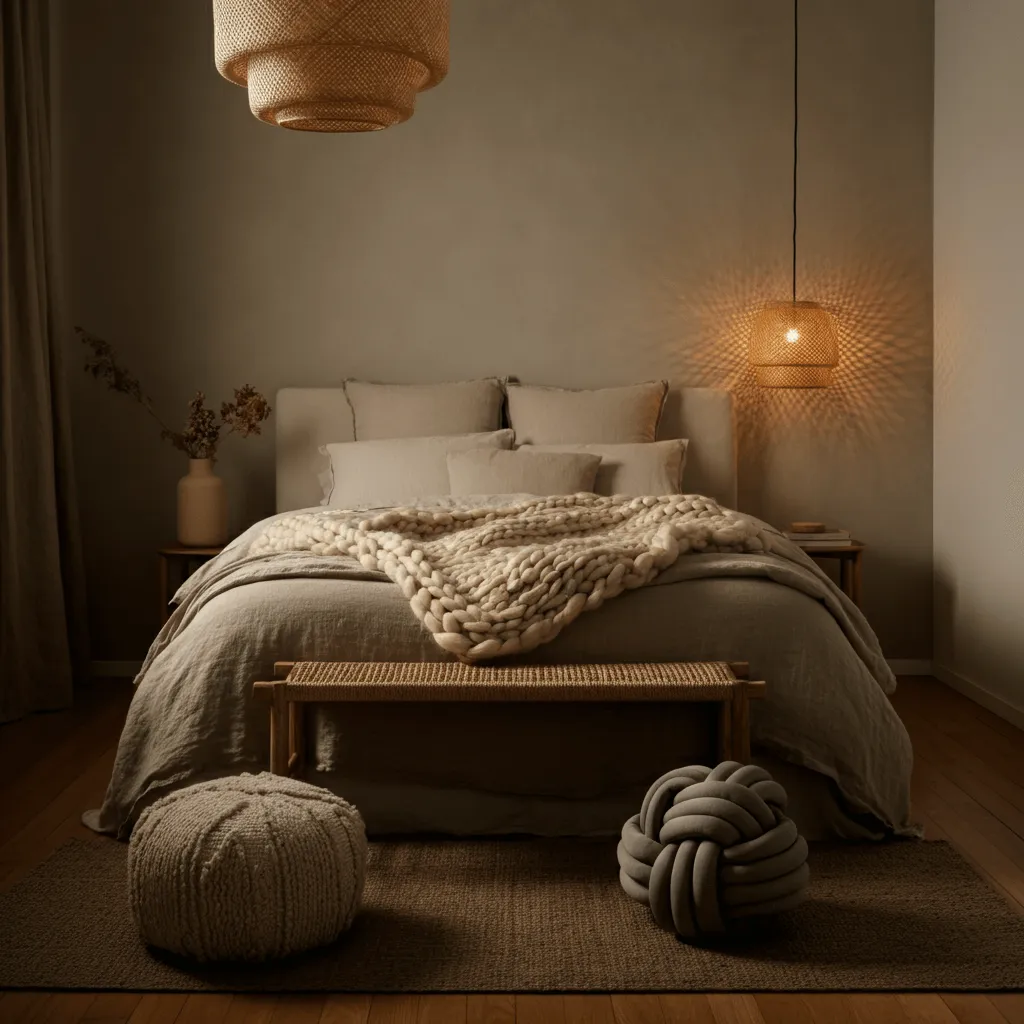 Layered Textures Bedroom