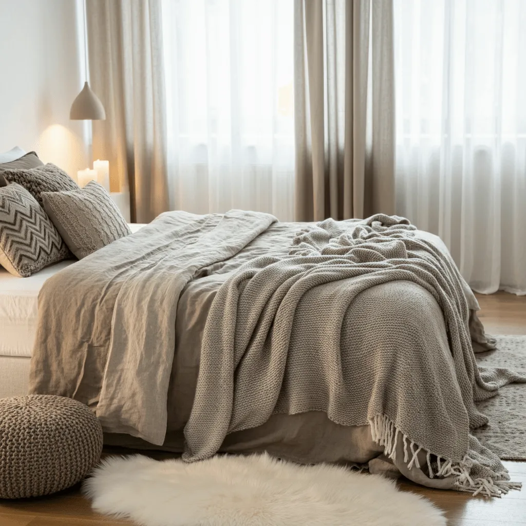 Layered Textures Bedroom