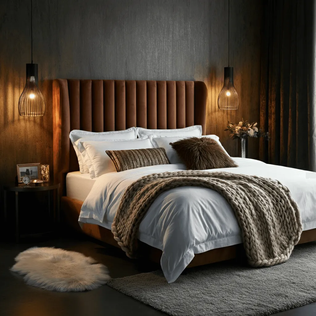 Layered Textures Bedroom