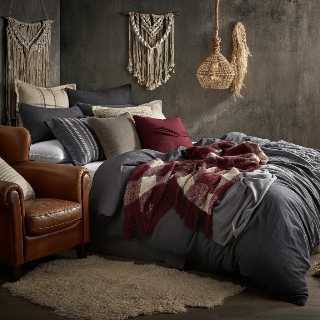 10 Bedroom Grunge Ideas That Scream Cool Without Even Trying 5 Layered Textures Grunge Bedroom