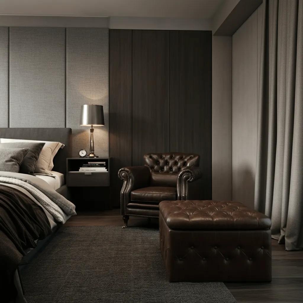 Leather Finish Bedroom