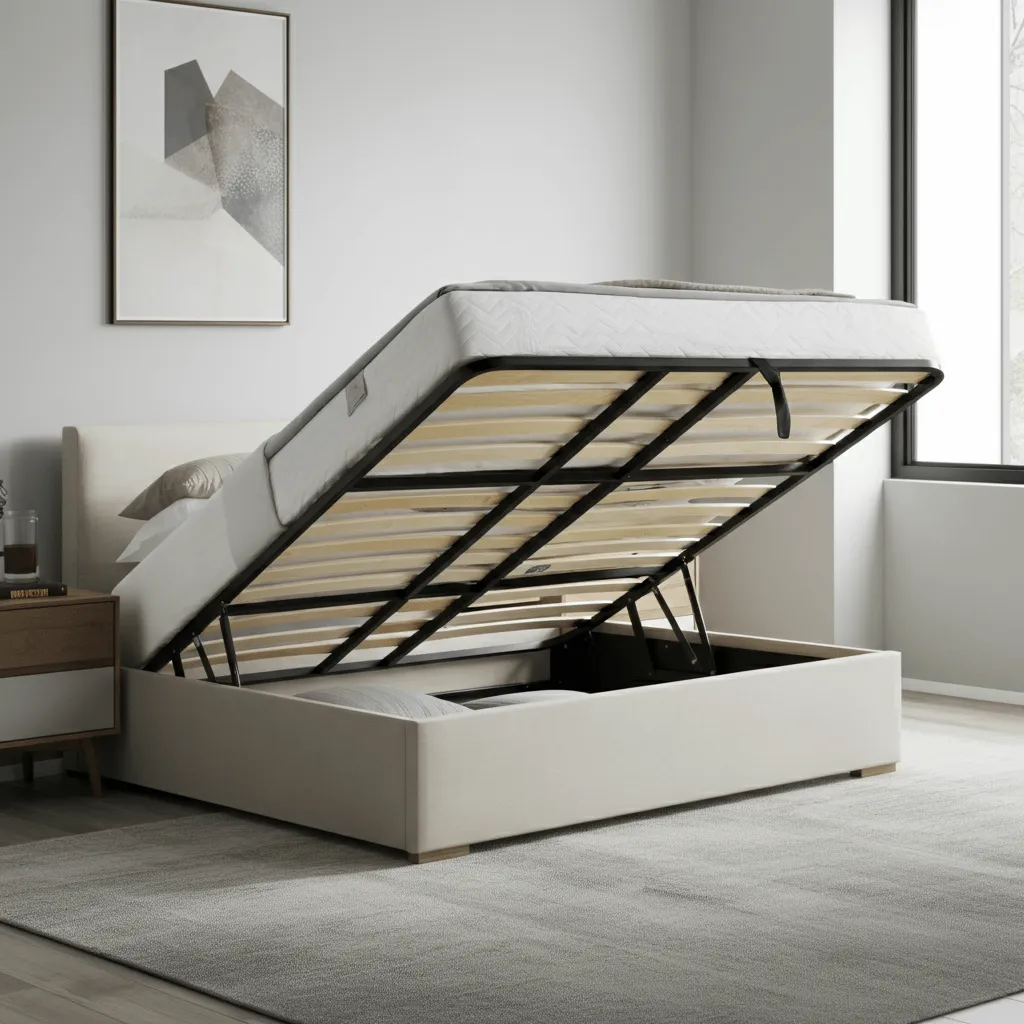 15 Smart Bedroom Storage Beds Ideas to Maximize Space 3 Lift-Up Hydraulic Bed